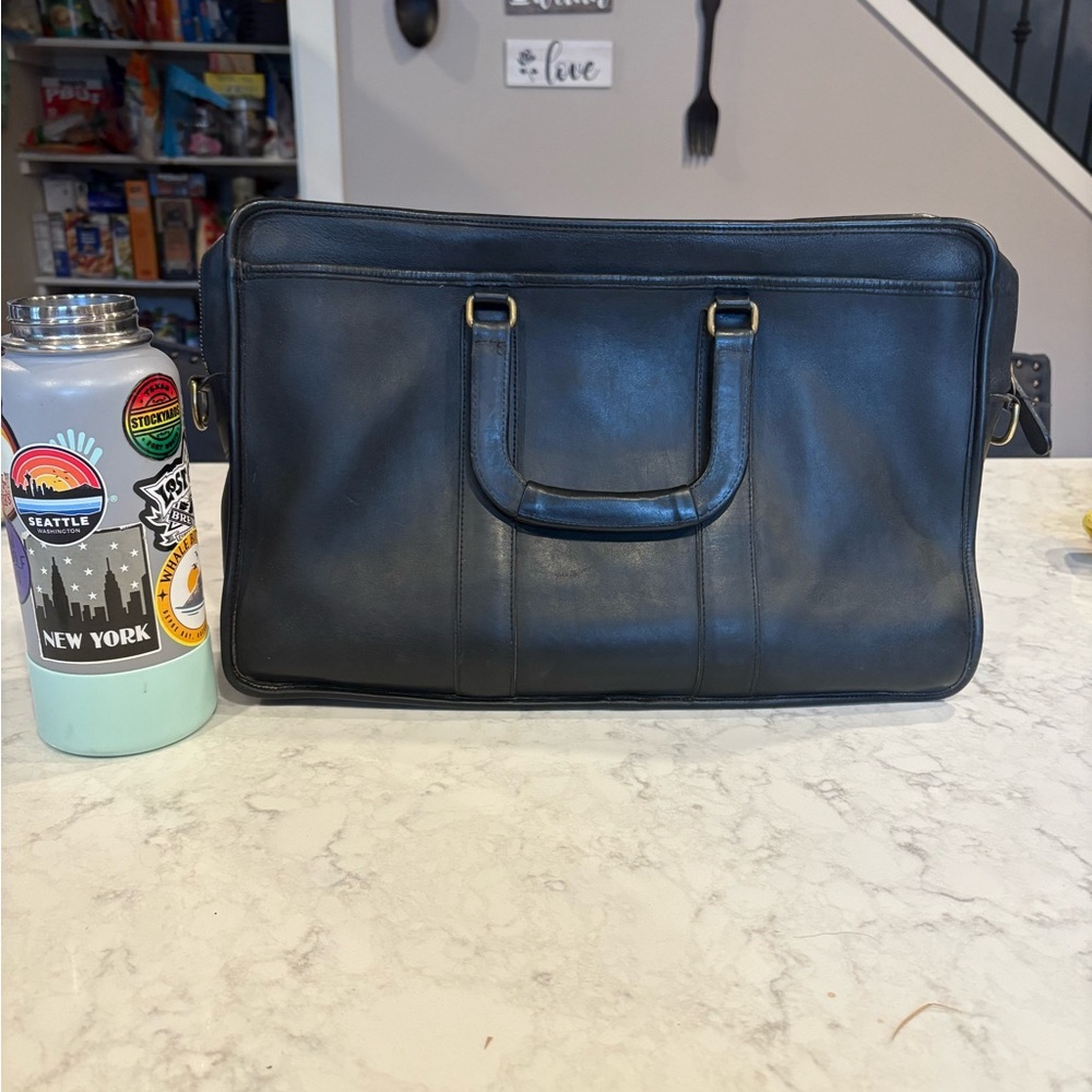Coach Black Leather Men's Briefcase - Picture 4 of 4